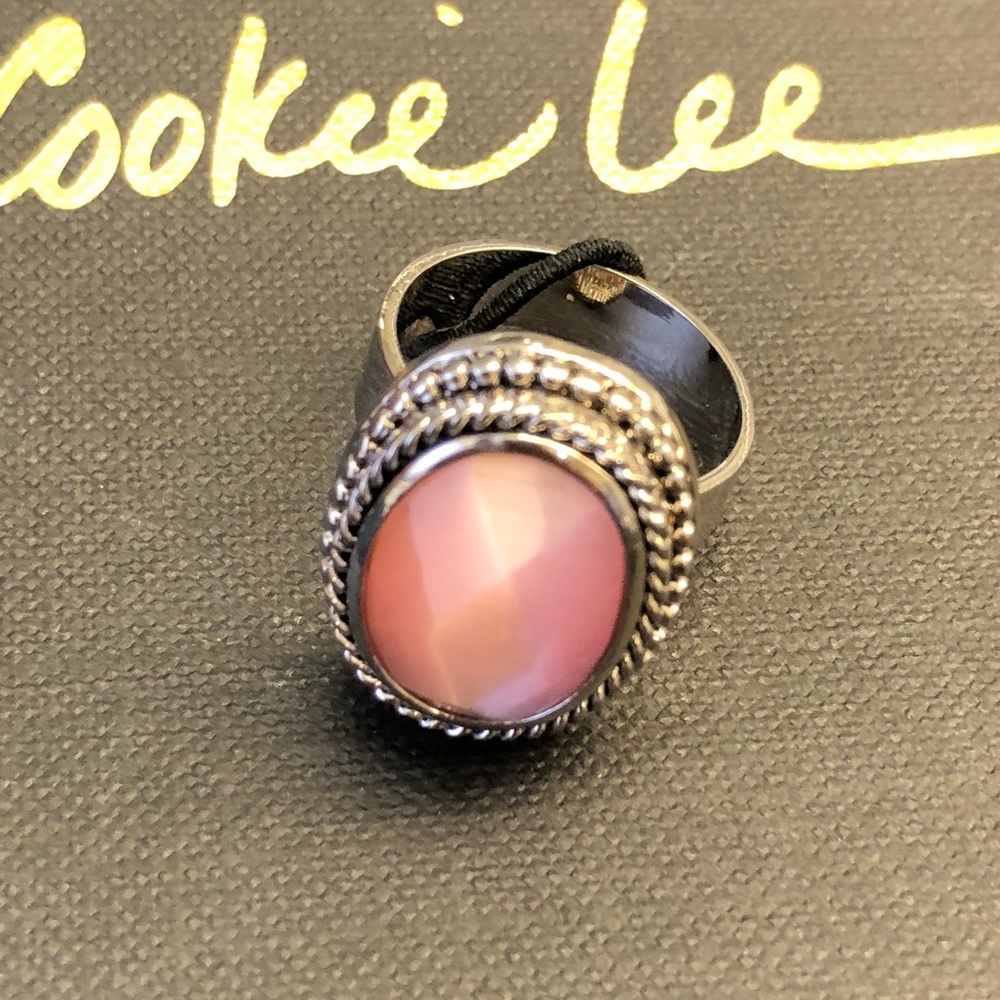 Pink gemstone ring, NWT